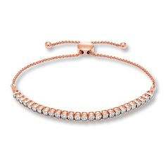 Bright rose gold creates this stunning diamond bolo bracelet. Mens Gold Bracelets, Bracelets Gold Diamond, Gold Diamond Jewelry, Mens Gold, Price Comparison