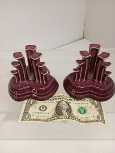 Fiestaware Pyramid Candle Holder Set of 2 in Claret Fiestaware USA. 3.5" high and 4" across base. Excellent Used condition - see photos. Unique items and color. In Store. Pyramid Candle, Candle Holder Set, Unique Items, Candlestick Holders, Fine Art Ceramics, Pyramid, Candle Holder, Halloween Shopping, Candle Holders