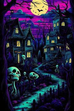 Aesthetic Halloween Wallpaper, 80s Halloween, Black Skulls Wallpaper, Halloween Wallpaper Iphone Backgrounds, Trippy Designs, Halloween Wallpapers, Fantasy Wall Art