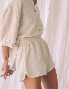 Linen Blouse With Shorts Set, Sleepwear Linen Set,Oversized Shirt And Linen Shorts,Summer Women’s Linen Clothing,Washed Linen Shorts And Top * Handmade * 100 % washed and softened linen * With inner pockets * Custom measurements Please send me your bust, waist,hips, and height measurements if you want a custom fit. Linen Lounge Wear, Linen Lounge, Summer Sets, Linen Pajamas, Linen Loungewear, Linen Fashion, Loose Shirt, Linen Set, Linen Blouse