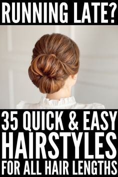 Quick Work Hairstyles, Easy Professional Hairstyles, Easy Work Hairstyles, Easy Updos For Medium Hair, Easy Updos For Long Hair, Easy Updo Hairstyles, Easy Hairstyles Quick, Lazy Hairstyles, Easy Hairstyles For Medium Hair