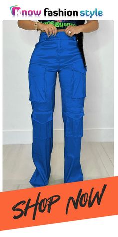 Blue Casual Solid Patchwork Regular High Waist Conventional Solid Color Trousers Casual Fitted Bottoms With Splicing, Casual Fitted Bottoms With Splicing Detail, High Waist Spliced Bottoms For Spring, Spring Stretch Bottoms With Splicing, Chic Solid Blue Pants, Chic Blue Solid Color Pants, Blue Patchwork Pants For Summer, Non-stretch Blue Pants, Non-stretch Solid Blue Bottoms