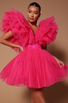 Available In Pink. Tulle Mini Dress Deep V Neck Tulle Puff Sleeves Back Zipper Lined Shell: 100% Nylon Contrast: 100% Polyester Lining: 95% Polyester 5% Spandex Imported | Delaney Tulle Mini Dress in Pink size 1X by Fashion Nova Tulle Puff Sleeves, Tulle Dress Short, Dress Deep V Neck, Pink Tulle Dress, Tulle Mini Dress, Cocktail Gowns, Mini Dress Fashion, Pink Tulle, Party Dress Short