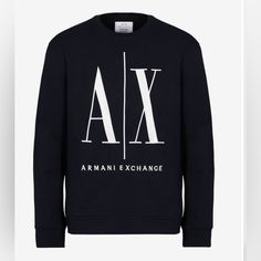 Armani Exchange Icon Logo Crew Neck Sweatshirt Only (Navy/Blue) Icon Project Sweatshirt Front Logo Composition: 100% Cotton Imported Machine Wash 8nzmpa-Zj1zz 1510 We Are An Authorized And Trusted Dealer Of Top Designer Brands Of Clothing, Footwear, And Accessories. We Offer A Wide Range Of Products With Fast And Reliable Delivery. Thank You For Shopping With Premiumapparel Luxury High Demand Brand Exclusive Brand Limited Brand Trending Brand Hard To Find Brand Hype Brand Blue Cotton Sweatshirt With Logo, Casual Blue Sweatshirt With Logo, Blue Crew Neck Top With Logo Detail, Blue Long Sleeve Tops With Logo, Blue Long Sleeve Top With Logo, White Cotton Logo Sweater, Navy Crew Neck Top With Logo Detail, Blue Long Sleeve Tops With Logo Detail, Winter Tops With Logo Detail And Relaxed Fit