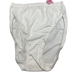 Vintage Wear Absolute Comfort By Vanity Fair White Cotton High Leg Brief Panties Size Is Listed As 7 White Slip For Daywear In Summer, Casual White Bottoms Machine Washable, Casual White Bottoms, Machine Washable, White Brief Bottoms With Moderate Coverage, Cotton Briefs With Wide Waistband, White Cotton Brief Bottoms, White Cotton Briefs, 1990 White Cotton Hanes Her Way Panties, Vintage Vanity Fair Nightgown