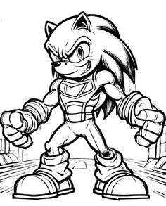 sonic the hedgehog from sonic the hedge coloring pages for kids and grown - ups