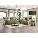 a blurry image of a living room with couches and chairs in it's center