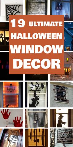 19 ultimate Halloween window decor ideas featuring spooky silhouettes, cobwebs, bloody handprints, and more. Window Sill Halloween Decor, Halloween Window Ideas Diy, Halloween Window Lights, Bay Window Halloween Decor, Halloween Silhouettes Window, Window Halloween Decorations, Halloween Store Windows, Diy Halloween Window Silhouettes, Creepy Window