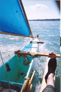 a person on a boat in the water