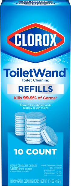 clorox toilet wand refills, 10 count