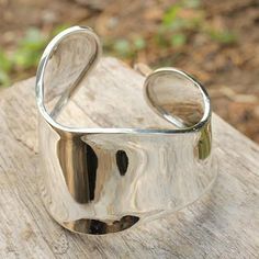 Sterling silver cuff bracelet, 'Graceful' - Sterling Silver Cuff Bracelet Silver Necklace Designs, Clothing Pieces, Silver Jewels, Sterling Silver Cuff Bracelet, Mens Silver Rings, Sterling Silver Cuff, Bracelet Collection, Christmas 2024, Silver Drop Earrings