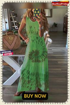 Sleeveless Gradient Print Crew Neck Holiday Maxi Dress Green Casual Sleeveless Dress For Spring, Casual Green Sleeveless Dress, Green Sleeveless Bodycon Dress For Spring, Casual Green Sleeveless Midi Dress, Green Sleeveless Maxi Dress For Summer, Sleeveless Green Maxi Dress For Summer, Green Sleeveless Beach Dress, Green Sleeveless Dress For Beach Season, Sleeveless Green Maxi Dress For Beach Season