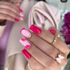 Bright Pink Nails, Gel Toe Nails, Romantic Nails, Winter Nails Acrylic, Soft Nails, Elegant Nails, Fabulous Nails