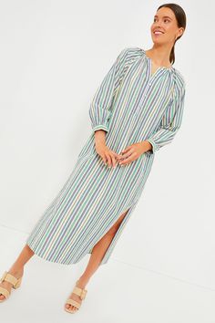 Zephyr Stripe Heidi Dress Chic Striped Dress With Button Closure, Multicolor Button-up Maxi Dress, Chic Striped Button-up Dresses, Striped Relaxed Fit Button-up Dress, Striped Relaxed Fit Button-up Shirt Dress, Plus And Minus, Cocktail Attire, Spring Trends, Weekend Wear