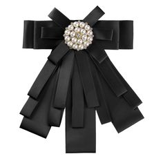 This women's bow brooch is made from polyester and beads, featuring a beaded central and a handmade ribbon fabric for a unique and exquisite look. Available in a variety of colors. The brooch measures 6.89in in length and 5.90in in width. It includes a brooch pin on the back for fast and easy clipping. Perfect for daily use or as a gift for friends, it's suitable for parties, weddings, office work, and other occasions. Match it with a collared shirt, sweater, blouse, or dress to show elegance an Ribbon Brooch, Ribbon Pin, Bow Brooch, Neck Bow, Pre Tied Bow Tie, Bow Clips, Office Work, Party Wedding, Fabric Color