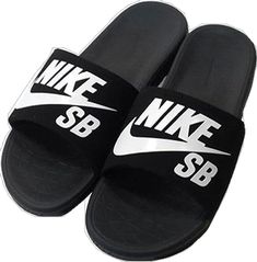 Sporty Round Toe Sports Slippers, Sporty Slippers For Sports With Round Toe, Casual Slip-on Flip Flops For Streetwear, Sporty Open Toe Slippers With Cushioned Footbed, Sporty Slip-on Slides For Sports, Casual Sports Flip Flops With Open Toe, Casual Open Toe Flip Flops For Sports, Nike Slides With Rubber Sole, Casual Sports Slides Slip-on