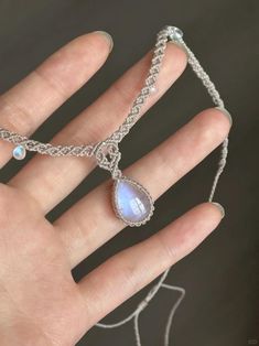 Moonstone Macrame Choker Necklace or Tiara,goddess Tiara,woman Necklace,gift for Her,wedding Jewelry,festival Design,moonstone Handmade Gift - Etsy Silver Macrame Necklace Gift, Silver Macrame Jewelry As A Gift, Silver Macrame Jewelry As Gift, Silver Macrame Jewelry For Gifts, Silver Macrame Jewelry For Gift, Handmade Mystical Jewelry For Wedding, Handmade Teardrop Crown Jewelry For Wedding, Handmade Mystical Wedding Jewelry, Handmade White Ethereal Necklace