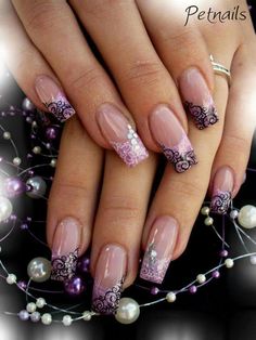 Pink Purple Nail, Her Nails, Airbrush Art, Nails Desing, Fabulous Nails, Fancy Nails, Creative Nails, Manicure E Pedicure, Purple Nails