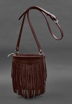 Handcrafted Women's Mini Leather Crossbody Bag with Fringe Elegant Fringe Bags For Daily Use, Elegant Fringe Travel Bag, Elegant Travel Bags With Fringe, Elegant Leather Fringe Bags, Elegant Brown Bag With Fringe, Designer Crossbody Bag, Contemporary Accessories, Designer Crossbody, Designer Crossbody Bags