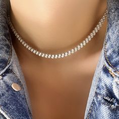 18K White Gold 10.54 Total Diamond Carat Weight Stone Count: 22 Round Diamonds 14 Inches Total Length Box Clasp with Safety Latch Pear Shaped Diamond Necklace, Pearl Birthstone, Diamond Tennis Necklace, Bead Bangles, Box Clasp, Tennis Necklace, Diamond Carat, Pearl Gemstone, Diamond Drops