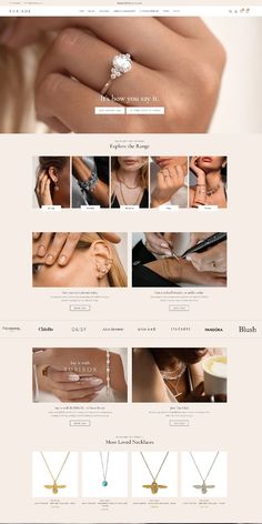 an image of a jewelry store website