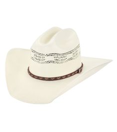 Classic White Straw Hat For Ranch, Classic Cream Panama Hat For Country Events, White Western Panama Hat With Curved Brim, Classic Cream Hat Bands For Ranch, White Single Vent Straw Hat For Western-themed Events, White Flat Brim Hat For Ranch, Classic White Hat Bands For Rodeo, Classic White Hat Band For Rodeo, White Short Brim Panama Hat For Ranch