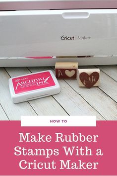 how to make rubber stamps with a cricut maker - click on the image