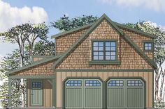 this is an artist's rendering of these garage plans for two car garages