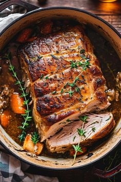 Slow Cooked Dutch Oven Pork Loin Slow Cooked Pork Loin In The Oven, Dutch Oven Pork Loin, Oven Pork Loin, Slow Cooked Pork Loin, Pork Leg Roast, Pork Loin Recipe, Sirloin Tip Roast, Best Dutch Oven