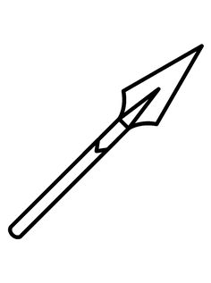 a black and white line drawing of a toothpick with an arrow on it