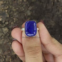 Product Details:-  All items are handmade. Main Gemstone Used : Lapis Lazuli  Stone Size: 12x16 mm Gemstone Weight :  9  ct Ring Size - Available in all Size Gross Weight: 4 gm (According to Ring size ) Handmade Crafting bohemian Ring -  This style has bohemian style . it will look beautiful when you wear it .. Thanks for visiting our shop ... favorite our shop for daily updates ... -: Our Goal is 100% Customer Satisfaction :- --: All Products Description are 100% Exact:- Natural Lapis Lazuli Ring, 925 Sterling Silver Ring, Lapis Ring, Statement Ring, Women Lapis Lazuli Silver Ring, Bohemian Ring, Gift For Her Bohemian Sterling Silver Ring With Rectangular Shape, Handmade Lapis Lazuli Ring, Handmade Lapis Lazuli Rings Perfect For Gifts, Handmade Adjustable Lapis Lazuli Rings, Bohemian Ring, Lapis Ring, Lapis Lazuli Ring, Lapis Lazuli Stone, Bohemian Rings