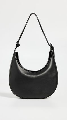 Reformation Medium Rosetta Shoulder Bag | Shopbop Elegant Leather Hobo Bag With Snap Closure, Evening Shoulder Bag With Double Handle And Snap Closure, Leather Hobo Bag With Snap Closure And Double Handle, Leather Shoulder Bag With Snap Closure For Work, Workwear Shoulder Bag With Snap Closure, Chic Snap Closure Shoulder Bag For Work, Leather Crossbody Shoulder Bag With Snap Closure, Leather Shoulder Bag With Arcuate Strap For Travel, Versatile Leather Shoulder Bag With Snap Closure