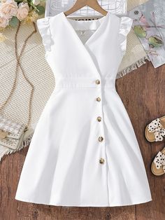 Shein Kids, Simple Frocks, Stylish Short Dresses, Cute Dress Outfits, Trendy Dress Outfits, Classy Dress Outfits, Classy Casual Outfits, Short Dresses Casual, Frock Design