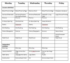 the daily schedule is shown in this file for students to learn how to use it