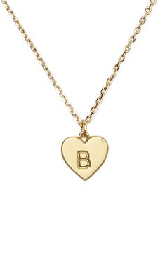 Kate Spade New York initial heart pendant necklace | Nordstrom Classic Heart Charm Necklace With Initial Pendant, Valentine's Day Initial Necklace With Heart Charm, Everyday Heart-shaped Initial Necklace, Personalized Initial Necklace With Heart Charm And Pendant, Personalized Initial Necklace With Heart Charm, Valentine's Day Heart Charm Initial Pendant Necklaces, Heart-shaped Initials Charm Necklace, Personalized Gift Initial Necklace With Heart Charm, Personalized Gift Heart Necklace With Adjustable Chain