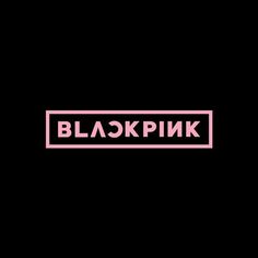 the black pink logo is shown against a dark background