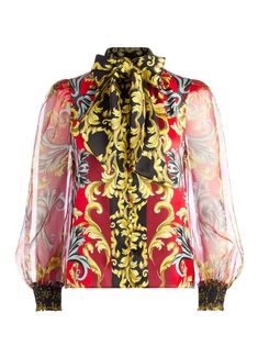 Shop Alice And Olivia's Brentley Tie Neck Blouse In Regal Romance Bordeaux. See Our Entire Collection Of Blouses. Enjoy Free Shipping And Returns On All Orders At Aliceandolivia.com. Button Outfit, Tie Neck Blouse, Puff Sleeve Blouse, Tie Blouse, Sweaters And Leggings, Sheer Sleeves, Tie Neck, Scarf Hairstyles, Boss Babe