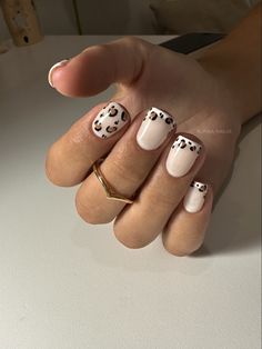 Nail Art Animal Print French Tips, Animal Print Biab Nails, Animal Print French Nails, Short Animal Print Nails, Animal Print Uñas, Uñas Animal Print, Nails Print, Nailart French, Safari Nails