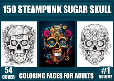 sugar skull coloring pages for adults volume 1