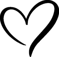 a black and white heart with the word love written in cursive writing on it