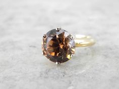 Simple Vintage Two Tone Milk Chocolate Brown Zircon by MSJewelers Tiffany Style, Zircon Ring, Milk Chocolate, Chocolate Brown, Chocolate Milk, Locket, Natural Stones, Two Tone, Gemstone Rings