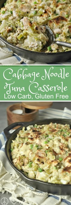 cabbage noodle tuna casserole with low carb gluten free