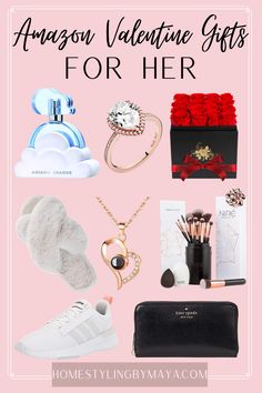 valentine's day gifts for her with text that reads, amazon valentine gifts for her