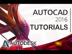 the autocad 2016 logo is displayed on a computer screen with an abstract background