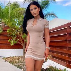 Taupe/Combo Dress For Your Shopping Day! Beige Stretch Mini Dress For Day Out, Stretch Beige Mini Dress For Day Out, Casual Beige V-neck Bodycon Dress, Casual Fitted Beige Mini Dress, Casual Knee-length Bodycon Dress For Day Out, Casual Beige Collared Mini Dress, Beige Short Sleeve Bodycon Dress, Casual Beige Bodycon Dress For Summer, Casual Beige Bodycon Summer Dress