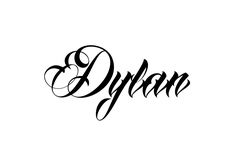 the word dypan written in black ink on a white background