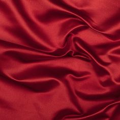 Red Silk Duchesse Satin - Formal - Dresses - Applications Red Satin Fabric, Satin Curtains, Satin Suit, Duchess Satin, Mood Fabrics, Satin Saree, Luxury Silk, Silk Charmeuse, Stretch Satin