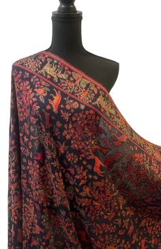 100% Pure High Quality Pashmina . The Measurement of this stole is 40 inches by 80 inches. The shawl has Subtle Sheen of Gold Thread. . It's a 100% Kani Shawl . What is Kani ? Kani is the style of weaving . Kani shawl is made from pashmina on a handloom. Kani shawls use needles made from cane or wood. It is super light in weight but will keep you warm. While we try our best to make sure the color is close to the actual color of the shawl , there might be some variation due to camera lens and lig Red Pashmina Shawl With Traditional Patterns For Wedding, Red Jamawar Pashmina Shawl For Wedding, Traditional Pashmina Shawl For Ceremonial Festivals, Multicolor Pashmina Wedding Shawl, Traditional Ceremonial Jamawar Pashmina Shawl, Traditional Pashmina Dupatta For Ceremonial Use, Traditional Pashmina Dupatta For Ceremonial Occasions, Traditional Jamawar Shawl For Ceremonial Use, Traditional Multicolor Scarves For Wedding