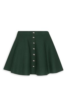 Falda abotonada verde Slytherin Inspired Outfits, Green Skirt Outfits, Button Skirt, Diy Couture, Green Button