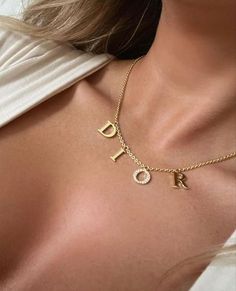 Dior Revolution Necklace, Gold Designer Necklace, Dior Necklace Gold, Dior Gold Necklace, Dior Necklace, Gold Girl